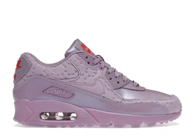 Pre-owned Nike Air Max 90 Paris Macaroon (women's) Sneakers In Viola/fucshia Glow/chilling Red In Multi
