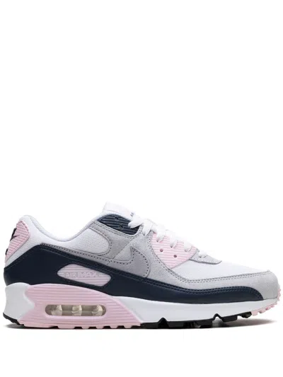 Nike Air Max 90 "pink Foam/armory Navy" Sneakers In White