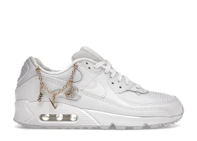 Pre-owned Nike Air Max 90 Premium Lucky Charms (women's) Sneakers In White/metallic Gold