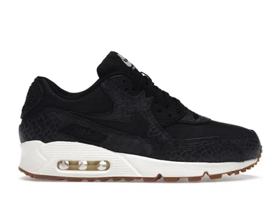 Pre-owned Nike Air Max 90 Premium (women's) Sneakers In Black/sail/medium Brown In Multi