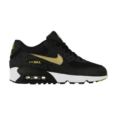 Pre-owned Nike Air Max 90 Print Mesh Gs | Black | Kid's Size 7