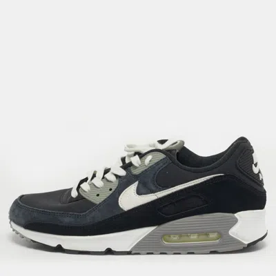 Pre-owned Nike Air Max 90 Prm Off Noir Size 45 Multicolor Suede And Canvas Low Top Sneakers