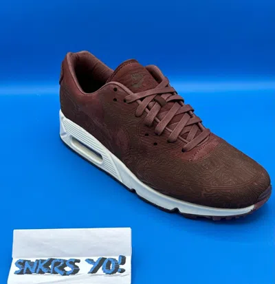 Pre-owned Nike Air Max 90 Qs Laser Woodgrain Dark Pony (dh4689-200) Size 11 In Red