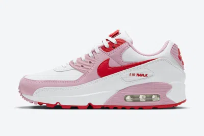 Pre-owned Nike Air Max 90 Qs Valentine's Day Women's Size Dd8029-100 In White/university Red