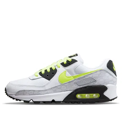 Nike Air Max 90 'reflective Logo - White Volt' In Multi