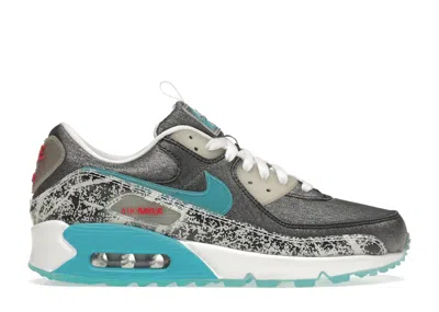 Pre-owned Nike Air Max 90 Rice Ball (women's) Sneakers In Black/light Blue/white