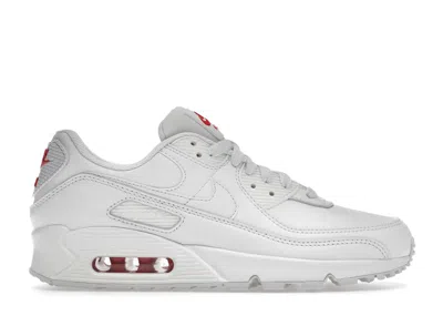Pre-owned Nike Air Max 90 Sail Red (women's) Sneakers In Summit White/siren Red
