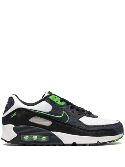 Nike Air Max 90 "scream Green" Sneakers In Black