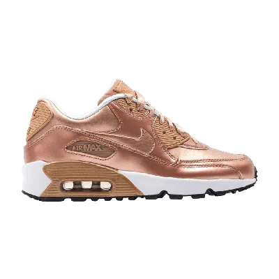 Pre-owned Nike Air Max 90 Se Gs 'metallic Bronze' In Gold