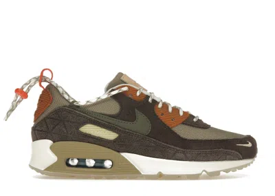 Pre-owned Nike Air Max 90 Se Lace Toggle (women's) Sneakers In Khaki/medium Olive/baroque Brown