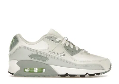 Pre-owned Nike Air Max 90 Se Molten Metal (women's) Sneakers In Sail/metallic Silver/sea Glass In Multi