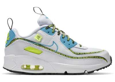 Pre-owned Nike Air Max 90 Se Worldwide Pack Blue Fury Sneakers In White/black/volt In Multi