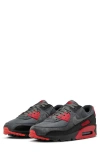 Nike Air Max 90 Smoke Grey Fire Red In Black/iron Grey/red