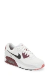Nike Air Max 90 Sneaker In White/black/dark Beetroot