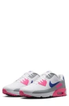 Nike Air Max 90 Sneaker In White/laser Pink/concord