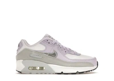 Pre-owned Nike Air Max 90 Sneakers In White/violet Frost/pure Platinum