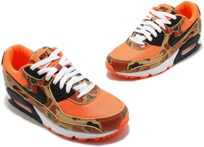 Pre-owned Nike Air Max 90 Sp Orange Duck Camo Total Orange/black Cw4039-800 Men's Shoes