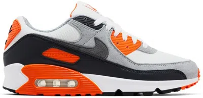 Nike Air Max 90 Summit White Safety Orange Dark Smoke Grey Smoke Grey In Multi