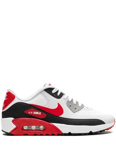 Nike Air Max 90 "university Red" Golf Shoes In 白色