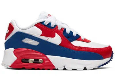 Pre-owned Nike Air Max 90 Usa Sneakers In White/deep Royal