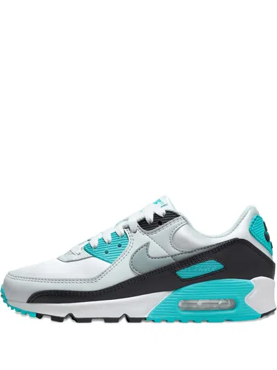 Nike Air Max 90 "white Teal Nebula" Sneakers In Gray