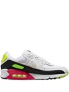 Nike Air Max 90 White/black/volt/rush Pink Men's Low Shoe In White