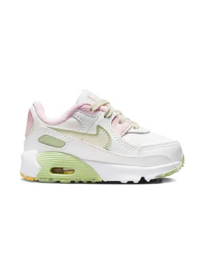 Nike Kids' Air Max 90 "white/pink/green" Sneakers
