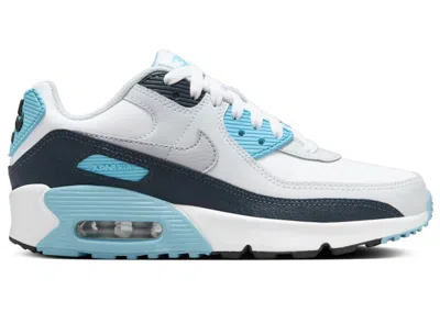 Pre-owned Nike Air Max 90 Wolf Grey Sneakers In White/baltic Blue/armory Navy In Multi