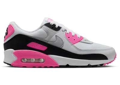 Pre-owned Nike Air Max 90 Wolf Grey (women's) Sneakers In White/pink Glow/black