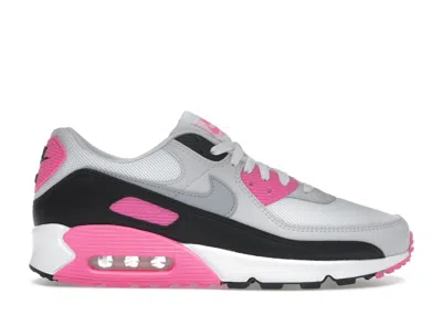Pre-owned Nike Air Max 90 Wolf Grey (women's) Sneakers In White/pink Glow/black