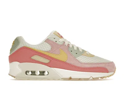 Pre-owned Nike Air Max 90 (women's) Sneakers In Sea Glass/saturn Gold/pink Salt