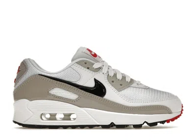 Pre-owned Nike Air Max 90 (women's) Sneakers In White/light Iron All/university Red