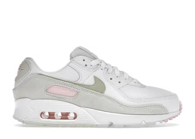 Pre-owned Nike Air Max 90 (women's) Sneakers In White/olive/rose
