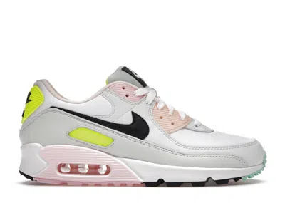 Pre-owned Nike Air Max 90 (women's) Sneakers In White/volt/green Glow