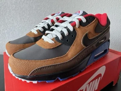 Pre-owned Nike Air Max 90 X Nfl X Ea Sports ‘play Like Mad' Fn1870-200 Men's 10.5 No-lid In Velvet Brown/black-black