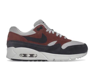Pre-owned Nike Air Max 90/1 (women's) Sneakers In Red Sepia/oil Grey/vast Grey In Multi