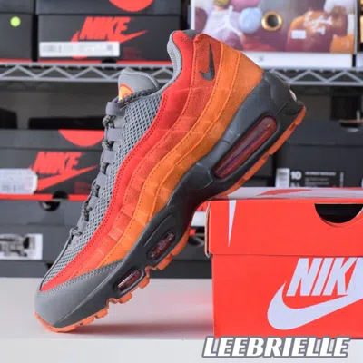 Pre-owned Nike Air Max 95 Atl Atlanta Grey Orange Red Fz4125-060 Running Shoes Men's Size