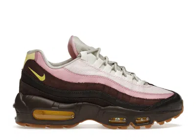 Pre-owned Nike Air Max 95 Cuban Link (women's) Sneakers In Velvet Brown/pink/light British Tan
