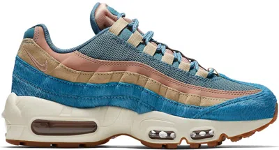 Pre-owned Nike Air Max 95 Embossed Fur Pony (women's) Sneakers In Smokey Blue/mushroom