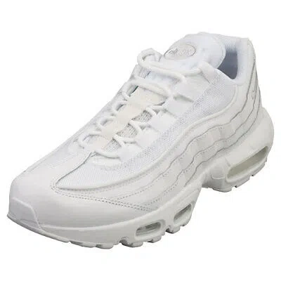 Pre-owned Nike Air Max 95 Essential Herren White Sneaker Klassisch - 44 Eu In Weiss