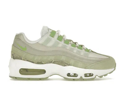 Pre-owned Nike Air Max 95 Green Snake (women's) Sneakers In Phantom/vivid Green/olive Aura