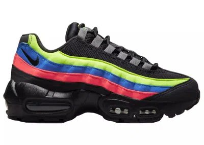 Pre-owned Nike Air Max 95 Neon Sneakers In Black/volt/blue Crystal