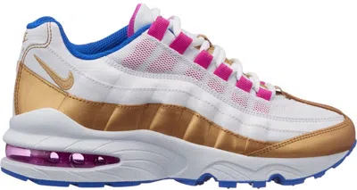 Pre-owned Nike Air Max 95 Peanut Butter & Jelly Sneakers In White/metallic Gold/racer Blue