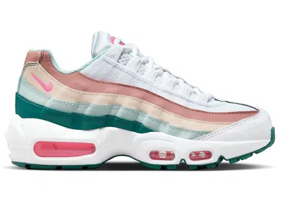 Pre-owned Nike Air Max 95 Recraft Sneakers In White/geode Teal/jade Ice In Multi