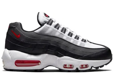 Pre-owned Nike Air Max 95 Recraft University Red Sneakers In White/iron Grey/black
