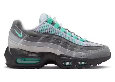 Pre-owned Nike Air Max 95 Sneakers In White/hyper Turquoise/iron Grey