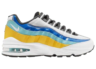 Pre-owned Nike Air Max 95 Sneakers In White/university Gold/teal Nebula