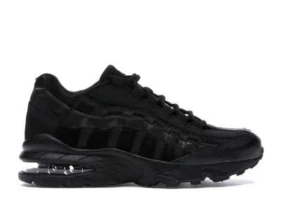 Pre-owned Nike Air Max 95 Suede Sneakers In Black