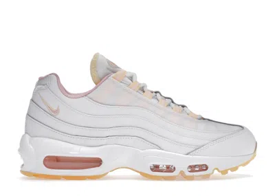 Pre-owned Nike Air Max 95 (women's) Sneakers In White/arctic Punch/melon Tint