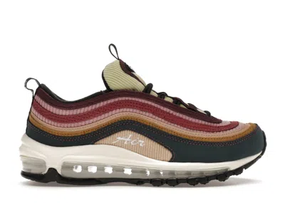 Pre-owned Nike Air Max 97 Corduroy (women's) Sneakers In Deep Jungle/white/bronzine In Multi